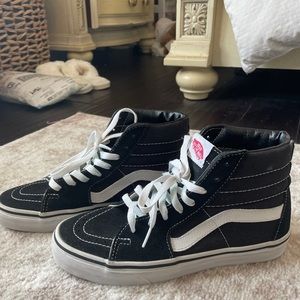 High top black vans size women’s 8
